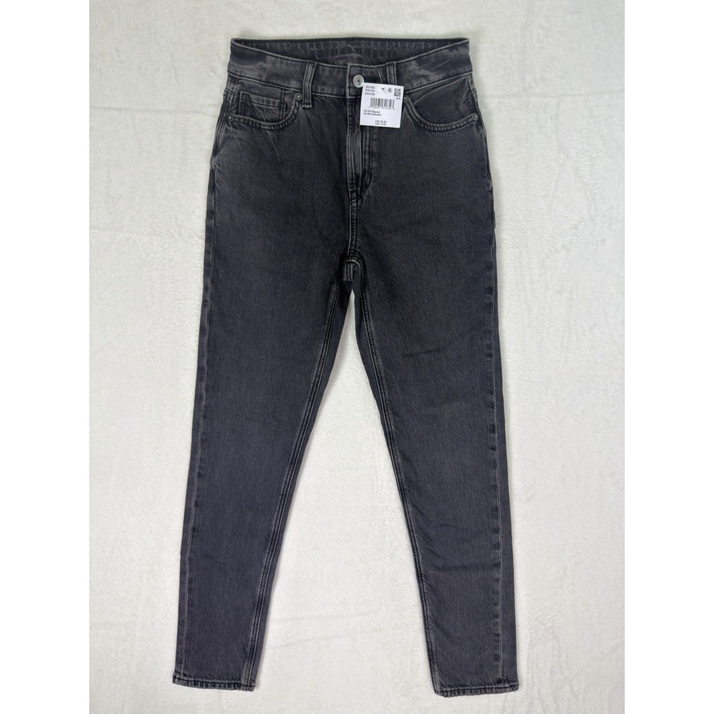 New American Eagle Jeans Womens‎ 000 Black Medium Wash Denim Mom High Rise